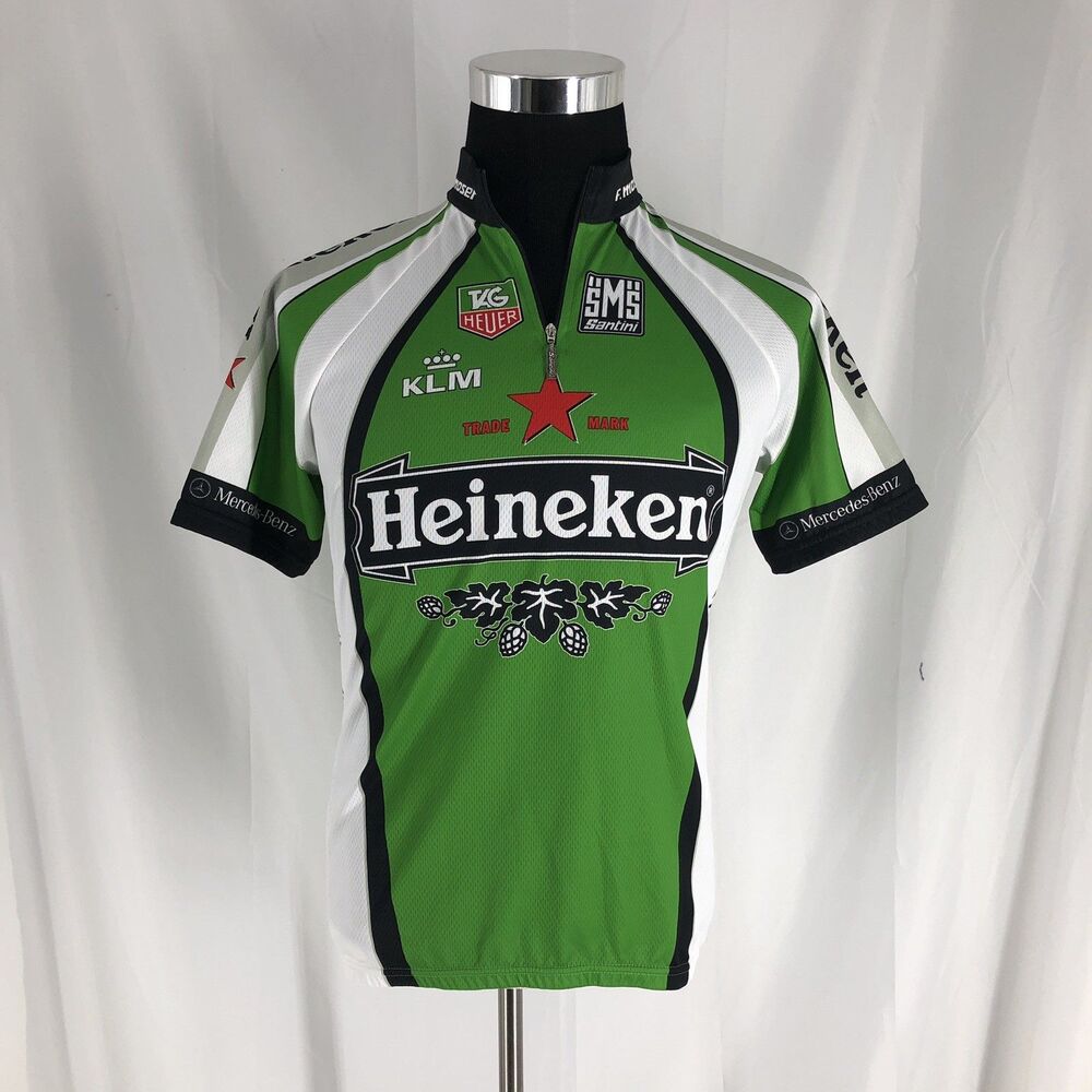 Santini HMS Heineken Men's XL 1/4 Zip Short Sleeve Cycling Jersey